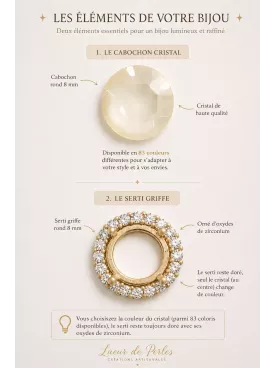 Parure Mariée Anaëlle – Collier Y & Perles Fines Dorées – Bijoux Mariage Élégants