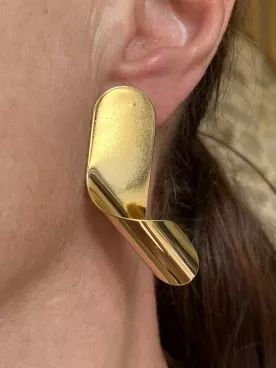 Boucles d’Oreilles Ligne d'Or