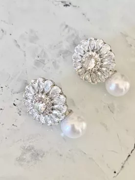 Boucles d’Oreilles Mariée Éclat Nacré