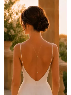 Collier de dos Florentine Cristal romantique – Bijou de dos mariée