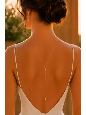 Collier de dos Florentine Cristal romantique – Bijou de dos mariée