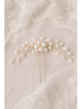 Pic de mariée Lumine- L’élégance perlée pour sublimer votre chignon