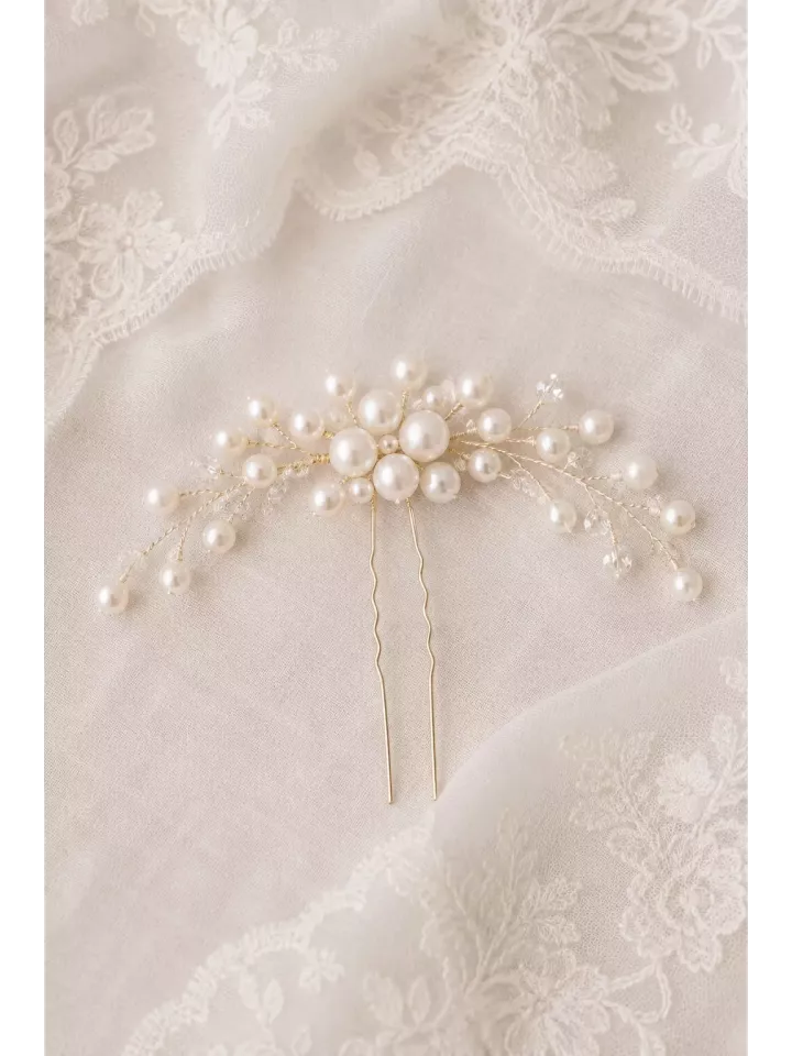 Pic de mariée Lumine- L’élégance perlée pour sublimer votre chignon