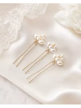 Pics à cheveux Roseline — Perles délicates pour coiffure de mariée