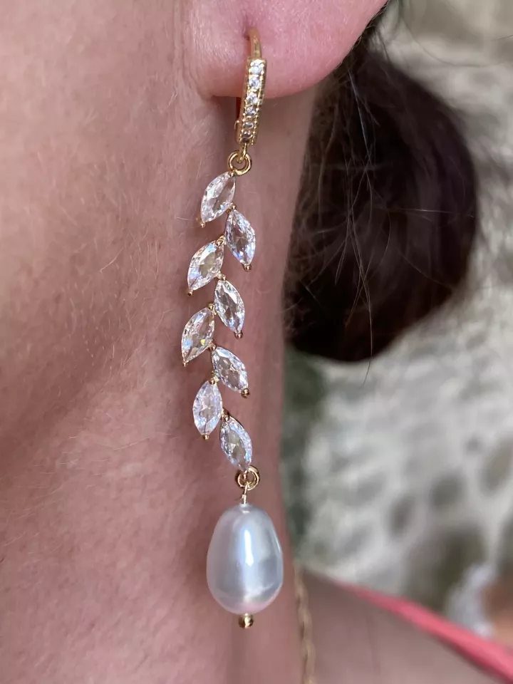 Boucles d'oreilles mariée  Isalyne