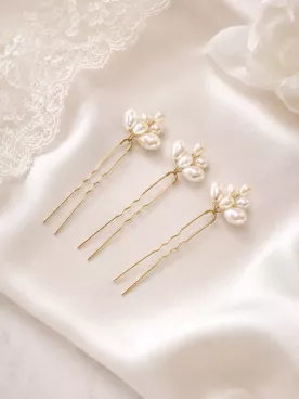 Pics à cheveux Roseline — Perles délicates pour coiffure de mariée