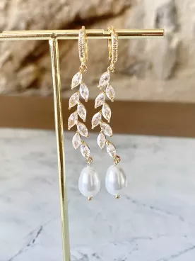 Boucles d'oreilles mariée  Isalyne