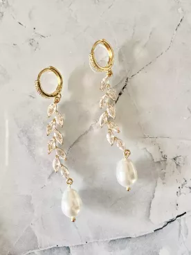 Boucles d'oreilles mariée  Isalyne