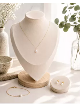Parure Aurinne – Bijoux de mariage en perles nacrées