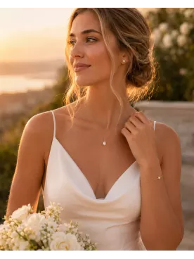 Parure Aurinne – Bijoux de mariage en perles nacrées