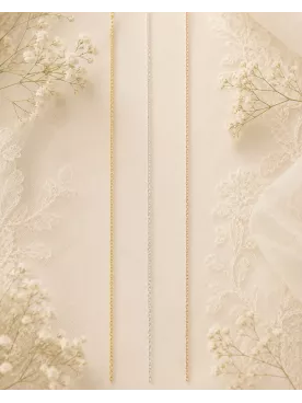 Collier de mariée Cléa — Perle délicate goutte et chaîne dorée