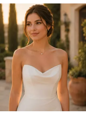 Collier Mariée – Ras-du-Cou  Doré & Grosse Perle Nacrée | Design Minimaliste & Élégant- Gaïa