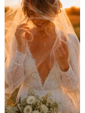 Collier de dos mariée Sauvage – Perle fine dorée