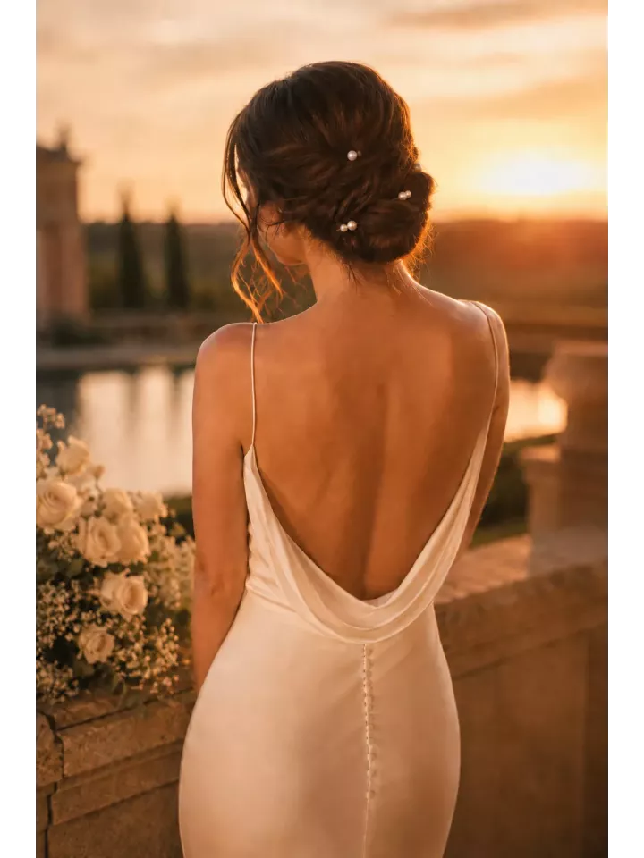Lot de 3 pics à cheveux mariée Léinne – Double perles nacrées, bijou de cheveux mariage