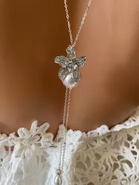 Collier de dos mariée  Rosée Céleste
