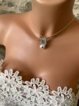 Collier de dos mariée  Rosée Céleste
