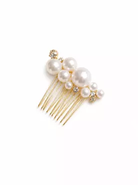 Peigne de mariée Élodine — Perles lumineuses et élégance intemporelle
