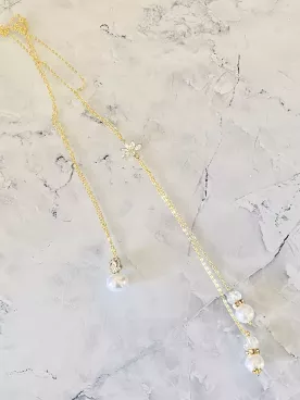 Collier de dos mariée  Lueur d'Or