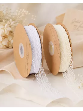 Nœud de mariée Albane en dentelle – Peigne doré pour cheveux