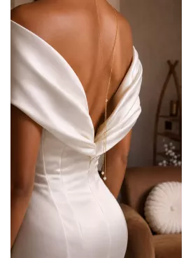 Collier de dos mariage perles – Bijou de mariée élégant et raffiné-Elegancia