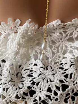 Collier de dos mariée  Clarté d’Amour
