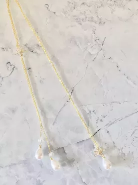 Collier de dos mariée   Larmes d'Or