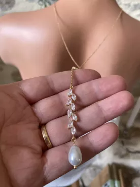 Collier de dos mariée  Isalyne