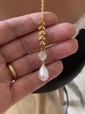 Pendentif de Dos Mariée Chute d'Épi