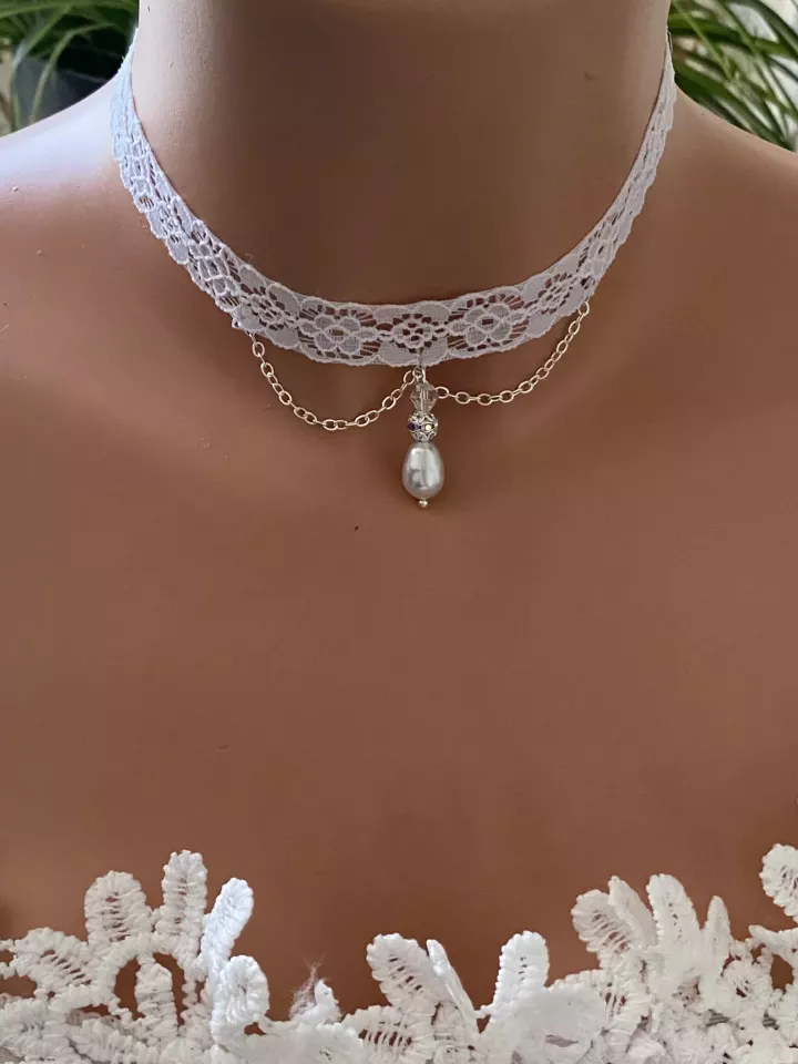 Collier  Mariée Dentelle Bohème