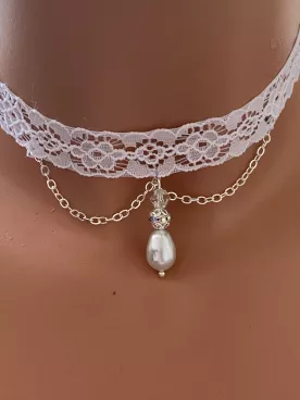 Collier  Mariée Dentelle Bohème