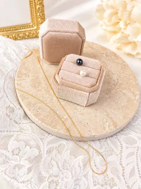 Coffret Cadeau Personnalisé – Collier Perle d’Eau Douce ou Dark Grey Irisée | Gold Filled ou Argent 925