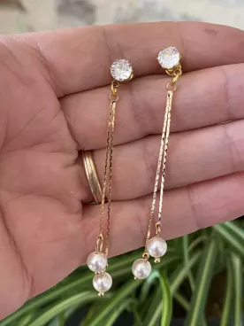 Boucles d'oreilles mariée Élégance Suspendue