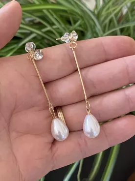 Boucles d'oreilles mariée Gouttes de Lumière