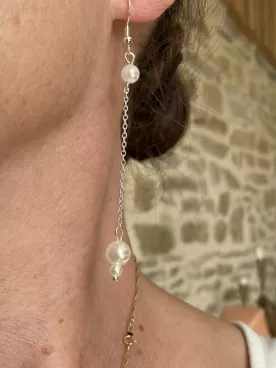 Boucles d'oreilles mariée Éclat Ondulé