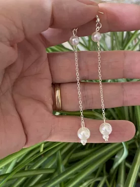 Boucles d'oreilles mariée Éclat Ondulé