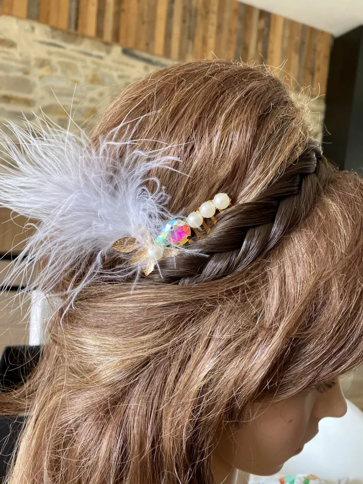 Peigne de Mariée Plume d’Or