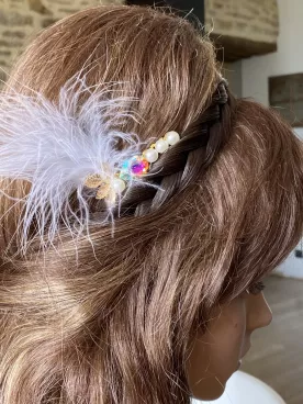 Peigne de Mariée Plume d’Or