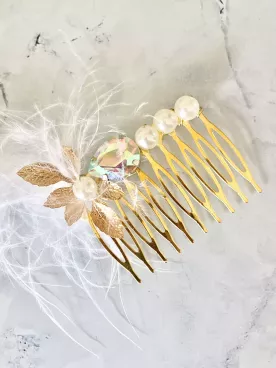 Peigne de Mariée Plume d’Or