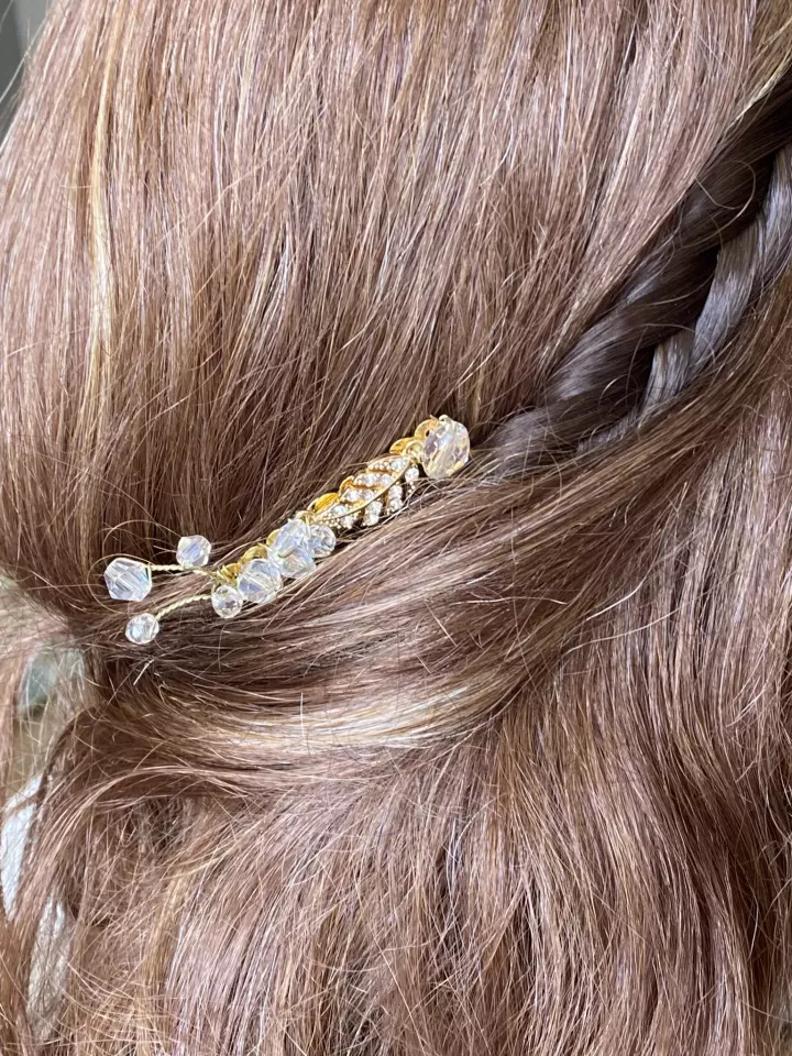 Peigne de Mariée  Plume de Cristal