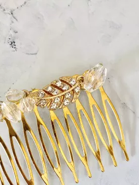 Peigne de Mariée  Plume de Cristal